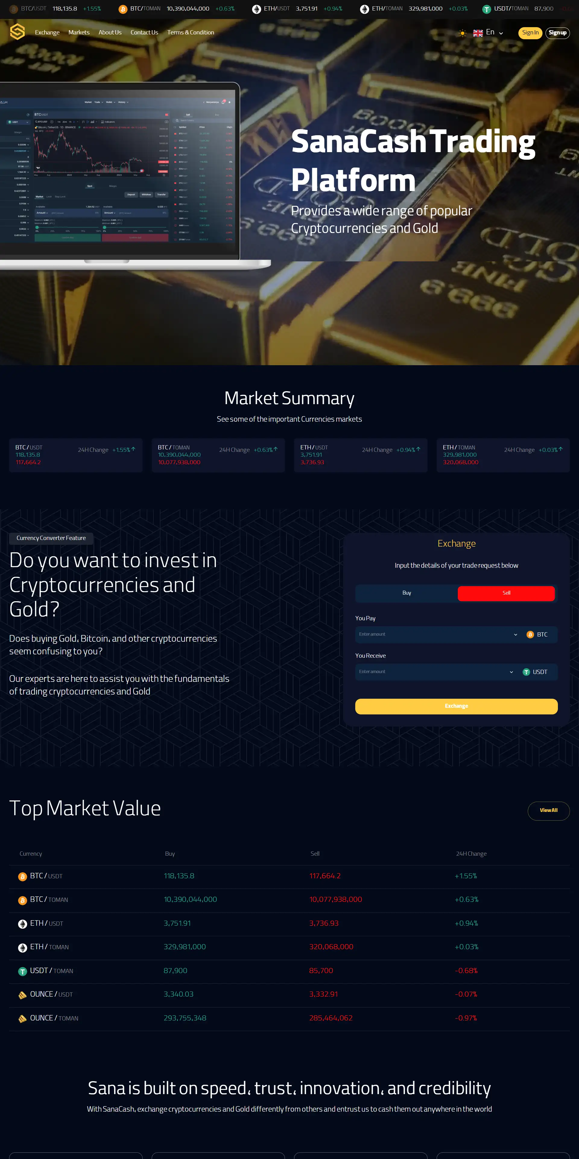 Collaboration in Sanacash Exchange's development